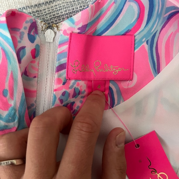 Lilly Pulitzer JOSELYN STRETCH WRAP DRESS, PROSECCO PINK DONT BE JELLY NWT Sz 4 - Picture 7 of 8